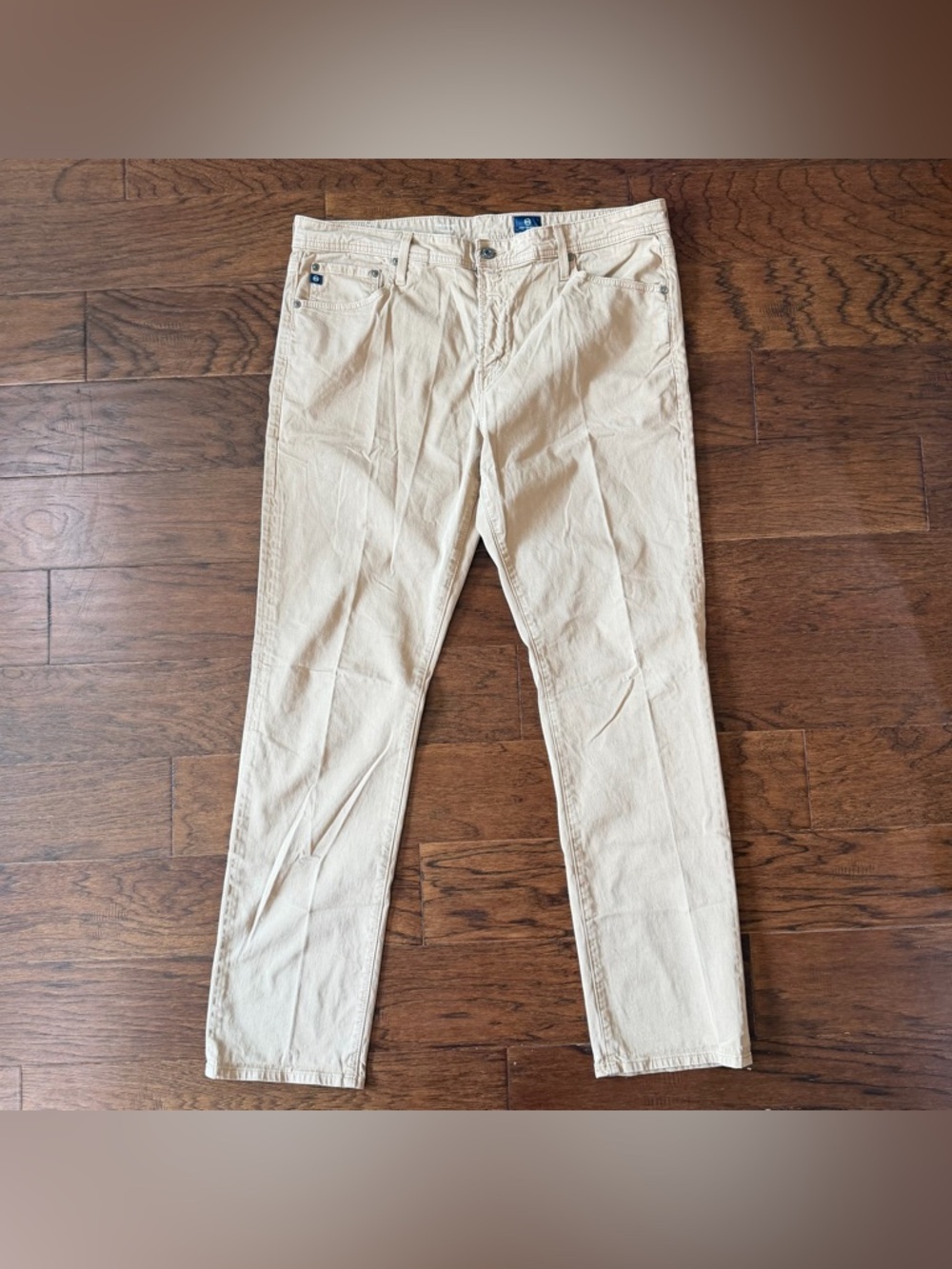 AG Adriano Goldschmied Pants Men Khaki/Tan The Everett Slim Straight Chino 38x32